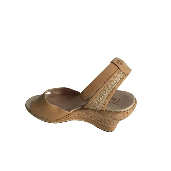 Timberland Earthkeepers Sandals Womens 7.5 Tan Wedge Cork Anti Fatigue Leather - Picture 8 of 14